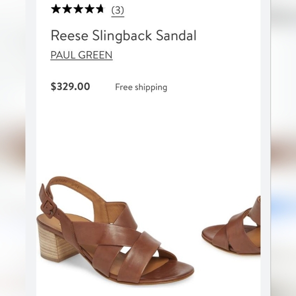 Paul‎ Green Reese Slingback Sandal Strappy Tan Sling Back Open Toe UK 4.5 US 7 - Picture 12 of 13